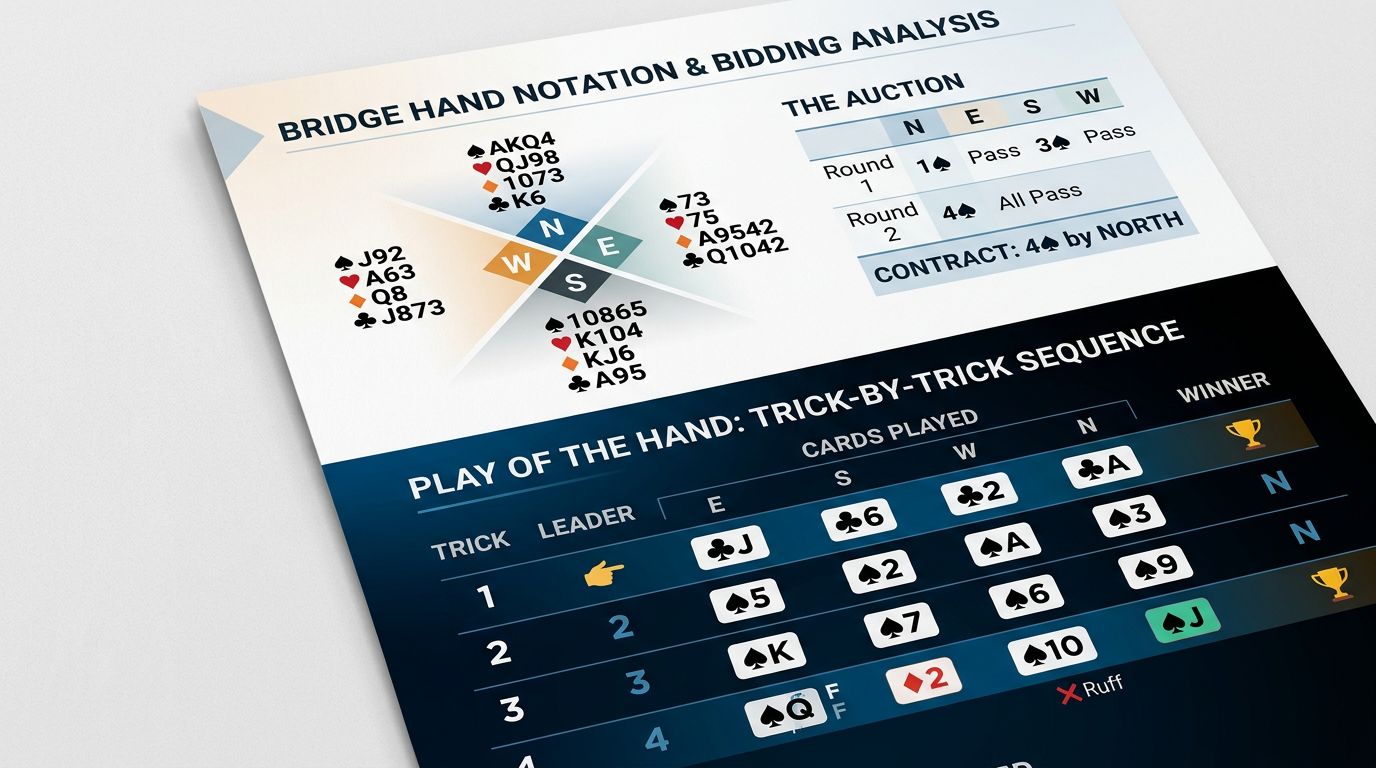 Master bridge notation with this comprehensive guide covering suit symbols, bidding notation, card play symbols, PBN ...