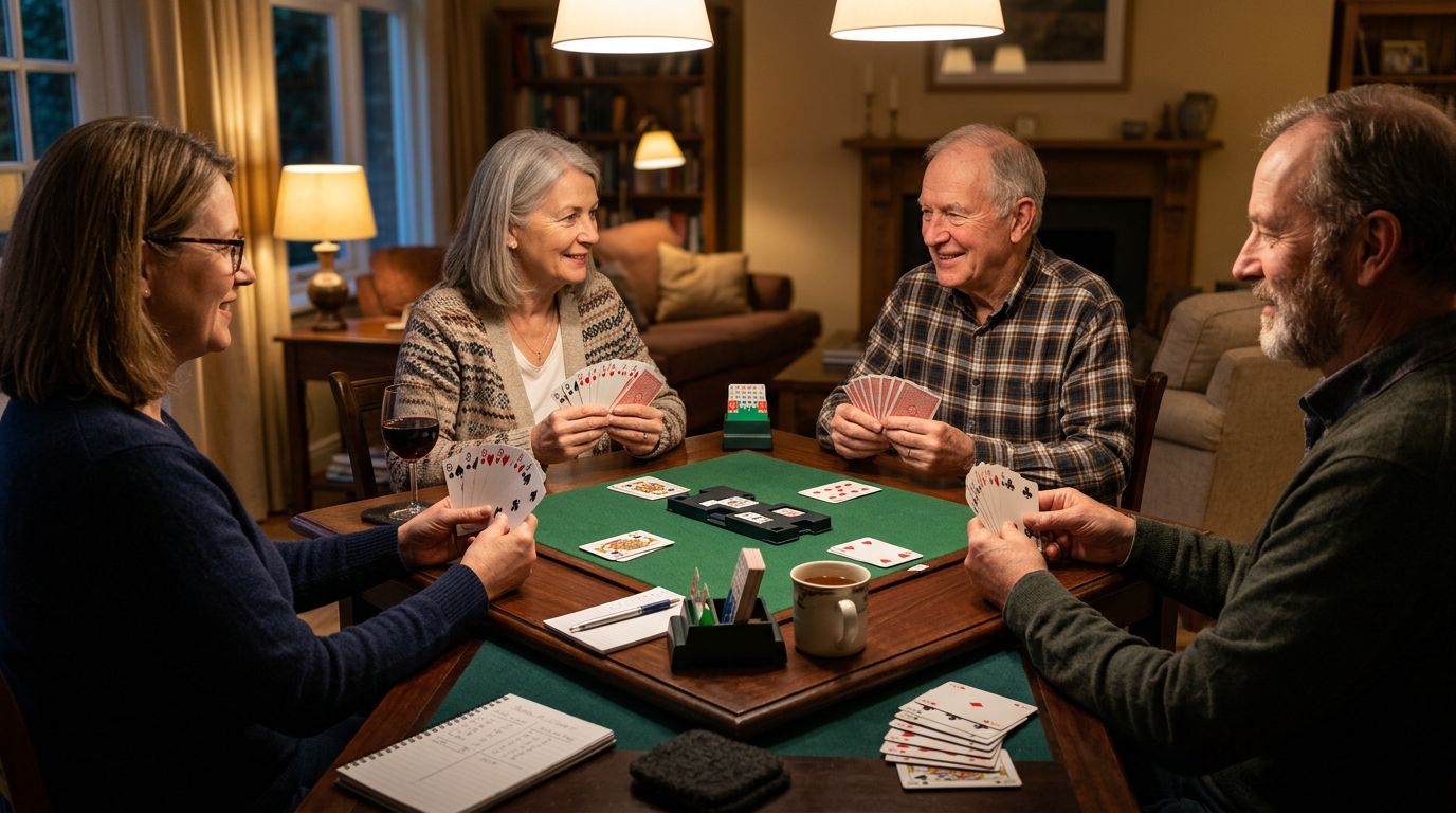 Complete bridge rules: auction, card play, scoring, penalties, etiquette. Official rules simplified for beginners. In...