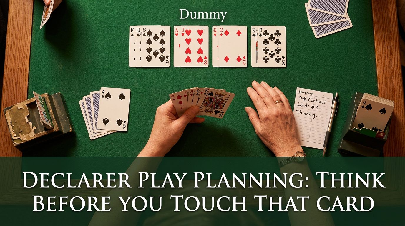 Master the art of planning your play as declarer. Learn when to count winners vs losers, how to identify the danger h...