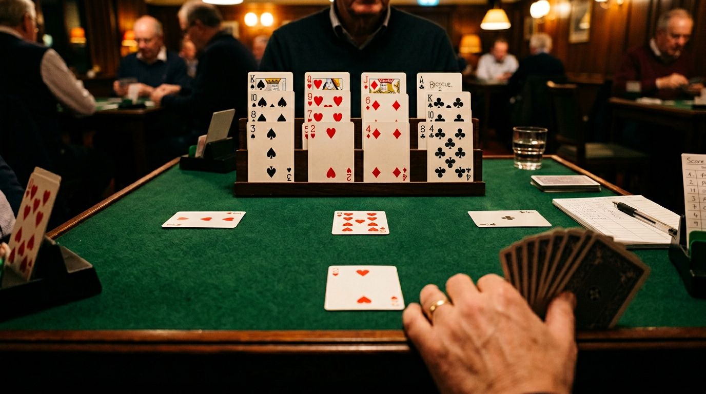 Bridge strategy illustration for defensive signals: attitude, count & preference