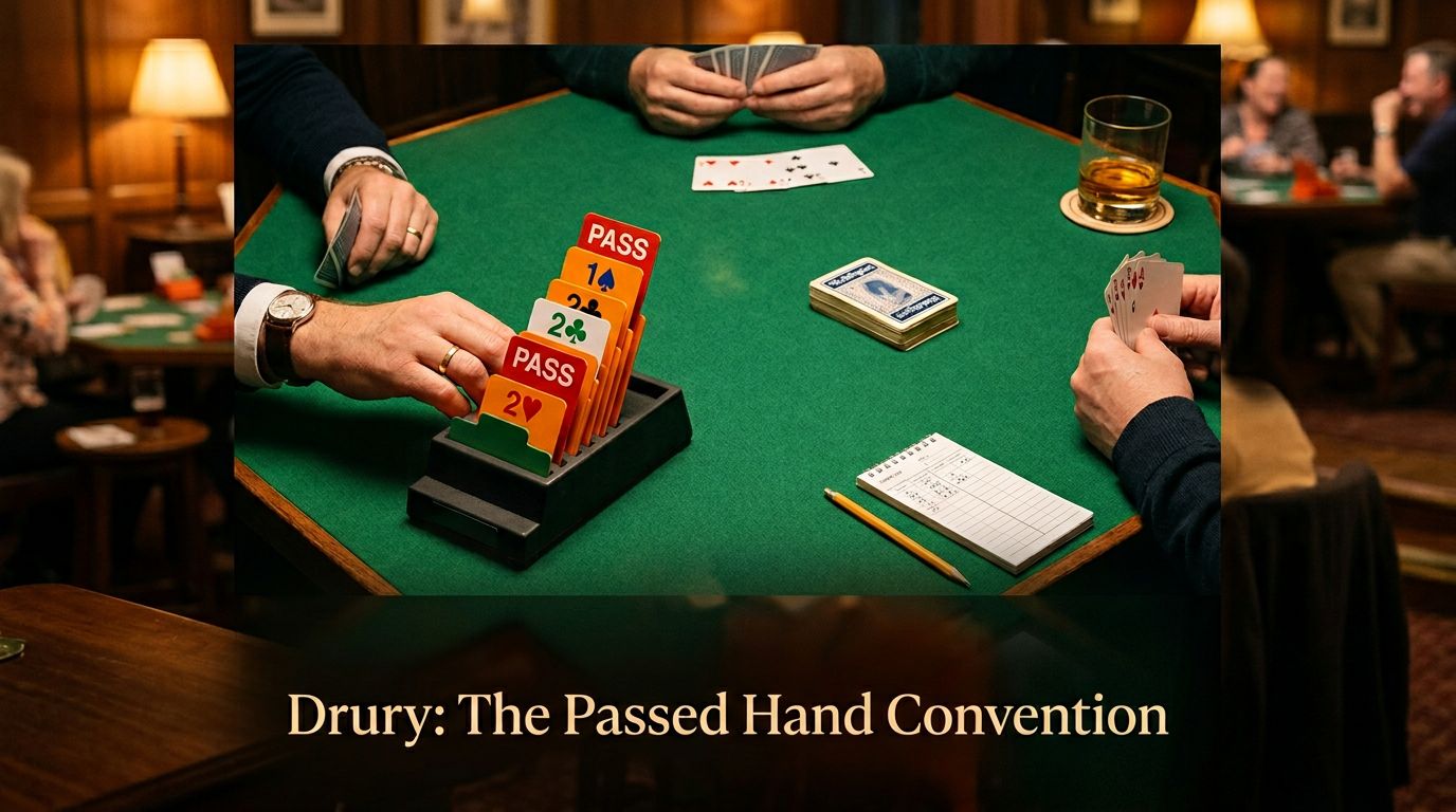 Learn Drury: passed hand 2C response to third/fourth seat major opening shows good raise. Opener clarifies strength. ...