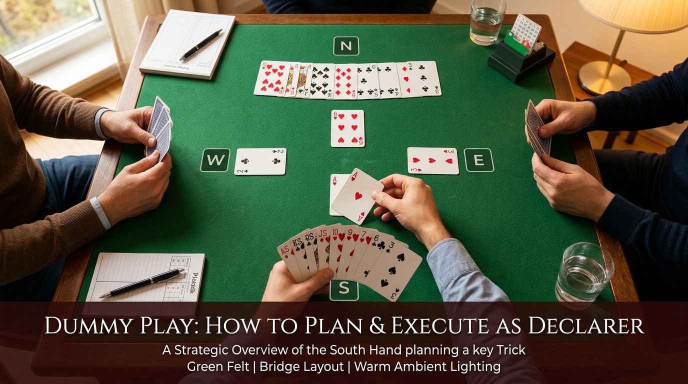 Master the fundamentals of dummy play in bridge. Learn how to count winners and losers, plan your hand, and avoid com...