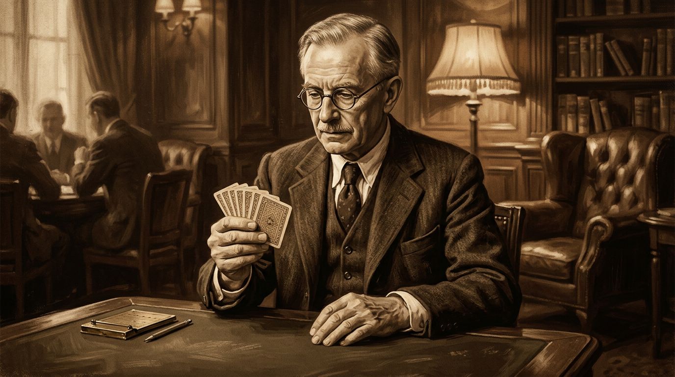 Discover how bridge evolved from 18th century Whist through Auction Bridge to Contract Bridge in the 1920s. The fasci...