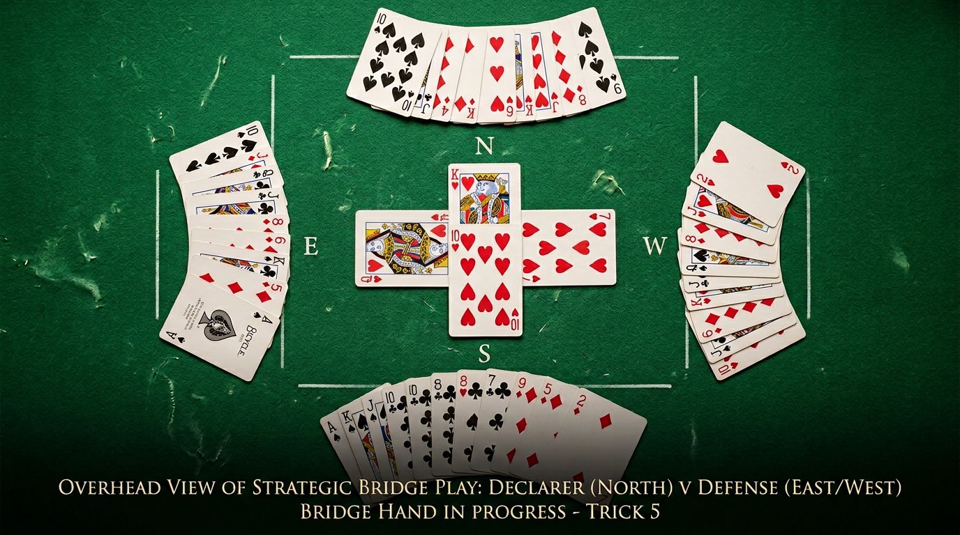 Bridge strategy illustration for planning the play: how to analyze dummy and form your str...