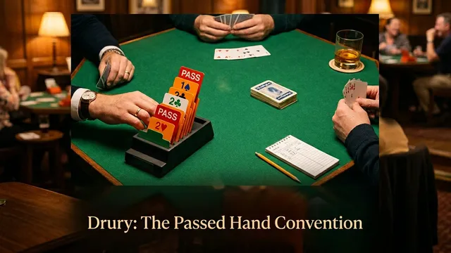 Learn Drury: passed hand 2C response to third/fourth seat major opening shows good raise. Opener clarifies strength. ...